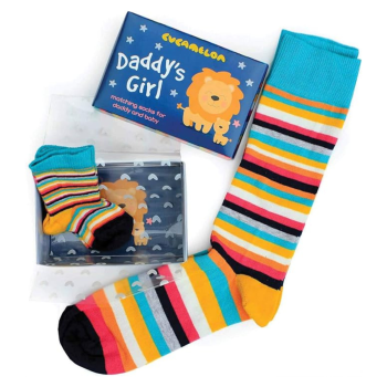 Cucalemon Daddy and Me Matching Striped Gift Boxed Socks
