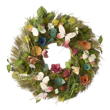 Heaven Sends Multicoloured Floral & Butterfly Wreath