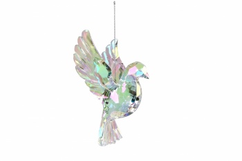 Gisela Graham Rainbow Iridescent Flying Dove Decoration