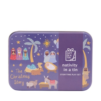 Apples to Pears Nativity in a Tin Story Time Play Set