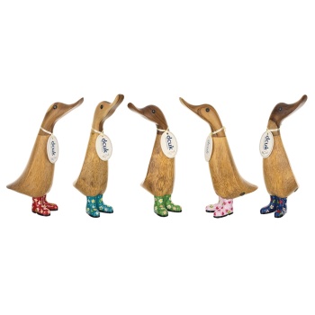 DCUK Floral Welly Boots Wooden Ducklings - Choice of Colour