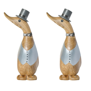 DCUK Natural Wooden Wedding Ducklings - Mr and Mr