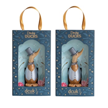 DCUK Set of 2 Mr and Mr Wooden Dinky Wedding Ducks