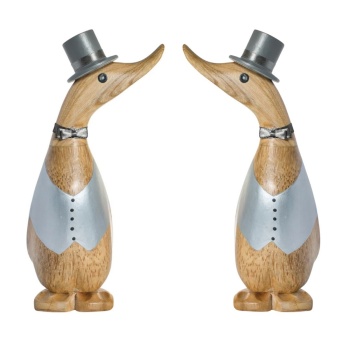 DCUK Natural Wooden Wedding Ducklings - Mr and Mr