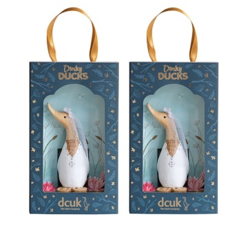 DCUK Set of 2 Mrs and Mrs Wooden Dinky Wedding Ducks