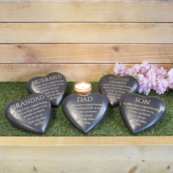 Widdop Dad Heart Shaped Graveside Plaque