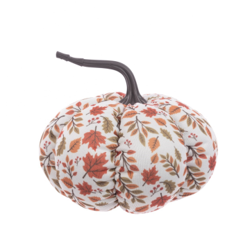 FloralSilk Leaf Design Fabric Pumpkin Halloween Decoration