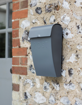 Garden Trading Charcoal Post Box with Lock