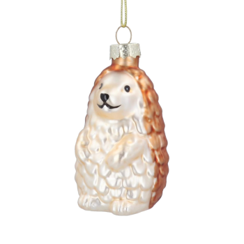 Gisela Graham Glass Hedgehog Christmas Tree Decoration