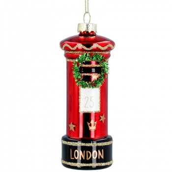 Gisela Graham London Letter Box Christmas Tree Decoration