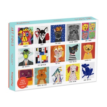 Happily Art Dogs Design 1000 Piece Jigsaw Puzzle