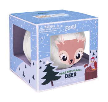 Foxy Pass The Parcel Deer Design Christmas Game