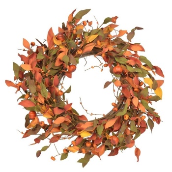 Heaven Sends Autumnal Wreath With Miniature Pumpkins