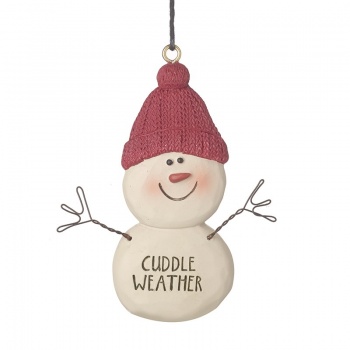 Heaven Sends Cuddle Weather Snowman Christmas Tree Decoration