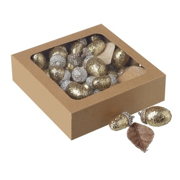 Heaven Sends Gold Glitter Acorn Autumnal Decorations