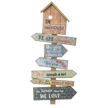 Heaven Sends Rustic House Rules Sign