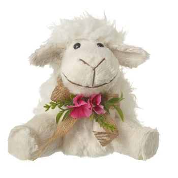 Heaven Sends Medium Sitting Floral Smiling Sheep Easter Decoration
