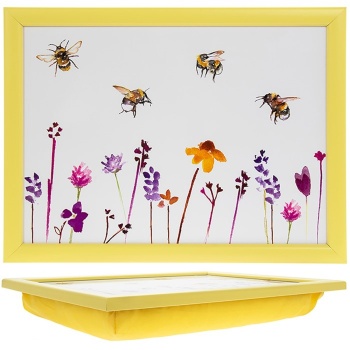 Joe Davies Floral Bee Design Yellow Lap Tray