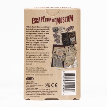 Professor Puzzle Escape From The Museum Mini Escape Room Card Game