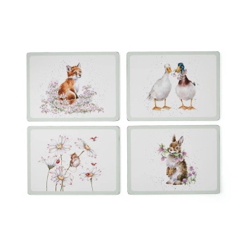 Wrendale Designs Set of 4 Wildflowers Large Placemats