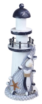 Quay Traders White and Navy Lighthouse Nautical Bathroom Decoration