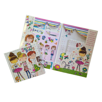 Rachel Ellen Friends Design Writing Set & Secret Diary Gift Set