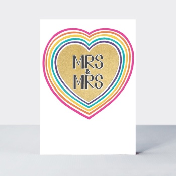 Rachel Ellen Mrs and Mrs Wedding Greeting Card