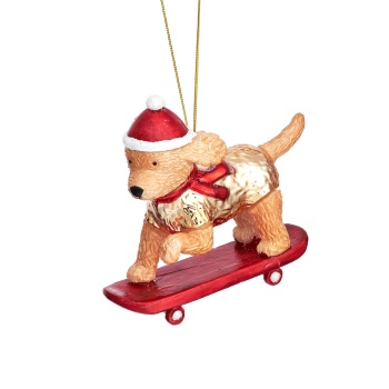 Sass & Belle Skateboarding Cockapoo Christmas Tree Decoration