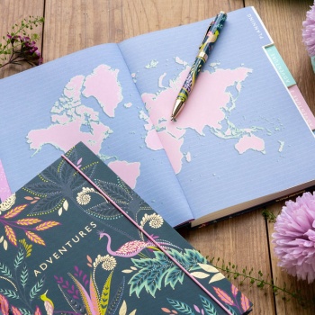 Sara Miller Pretty Floral Adventures Travel Journal