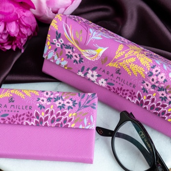 Sara Miller Floral Purple Foldable Glasses Case