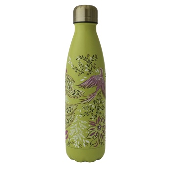 Sara Miller Green Floral Design Insulated Water Bottle