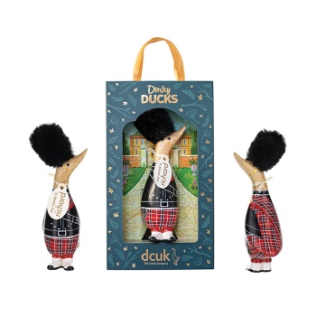 DCUK Natural Wooden Scottish Guard Gift Boxed Dinky Duck