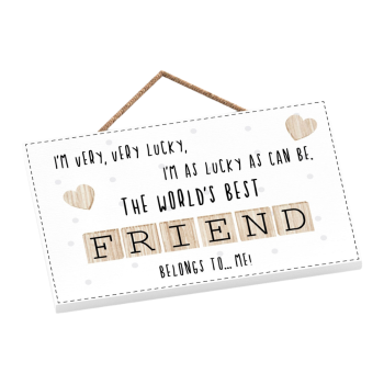 The World's Best Friend Wooden Hanging Plaque