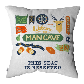 Welcome To The Man Cave Square Cushion