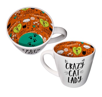 WPL Gifts Crazy Cat Lady Ceramic Gift Mug