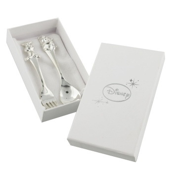 Disney Winnie the Pooh Silver Plated Fork and Spoon Set