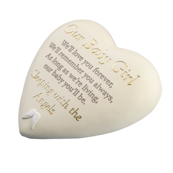 Widdop Our Baby Girl Heart Shaped Graveside Plaque