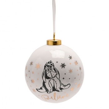 Widdop Ceramic Eeyore Christmas Bauble Decoration