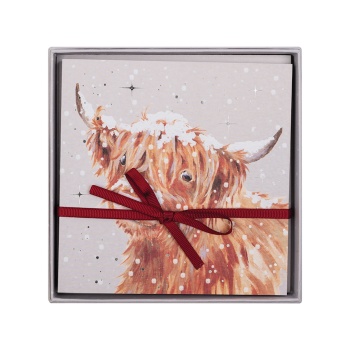 Wrendale Designs Highland Cow Design Luxury Boxed Christmas Cards