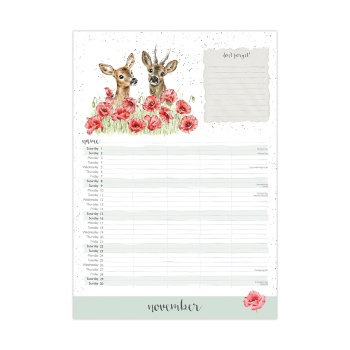 Wrendale Designs The Country Set 2025 Family Calendar