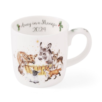 Wrendale Designs Royal Worcester Limited Edition Away In A Manger 2024 Mug