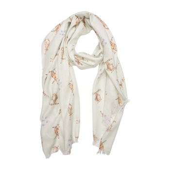 Wrendale Designs Hare Brained Scarf with Gift Bag