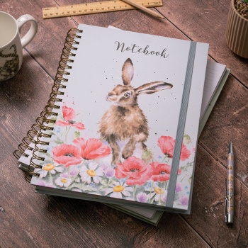 Wrendale Designs Field of Flowers Hare A4 Notebook