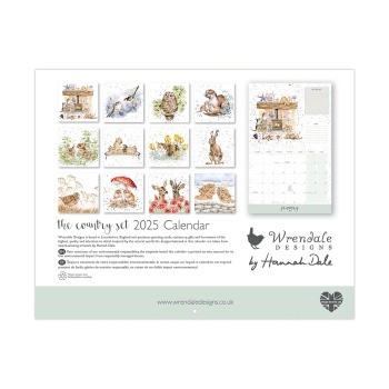 Wrendale Designs The Country Set 2025 Landscape Calendar