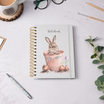 Wrendale Designs The Flower Pot Rabbit Notebook