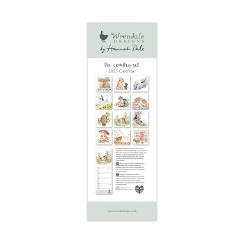 Wrendale Designs The Country Set 2025 Slim Calendar