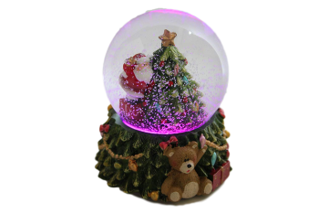 Gisela Graham Led Colour Changing Santa Christmas Snowglobe