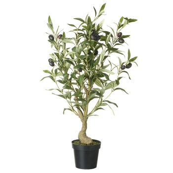 Heaven Sends Faux Olive Tree in Black Pot