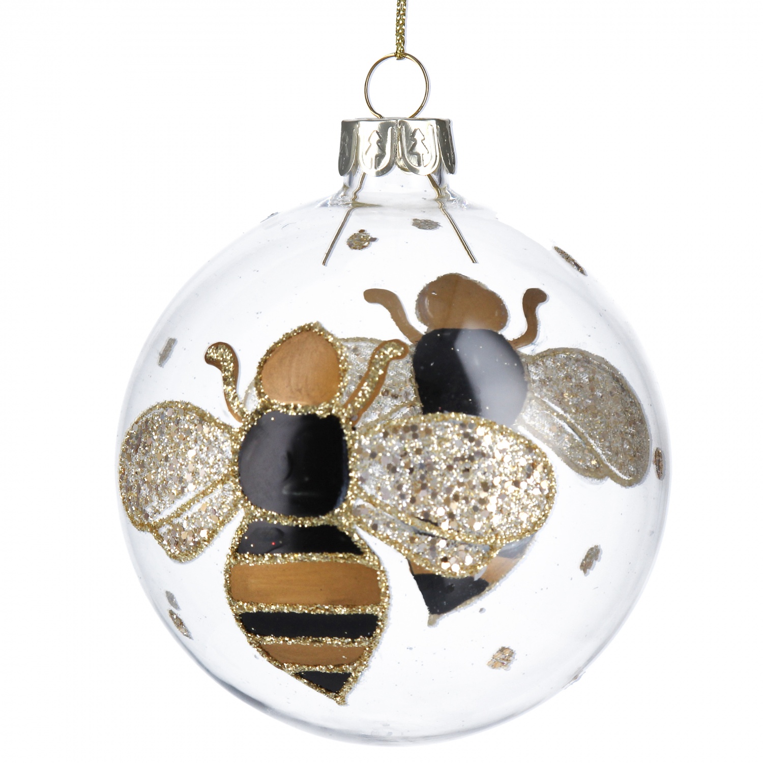 Gisela Graham Black/Gold Bumble Bee Bauble| Gifts From Handpicked