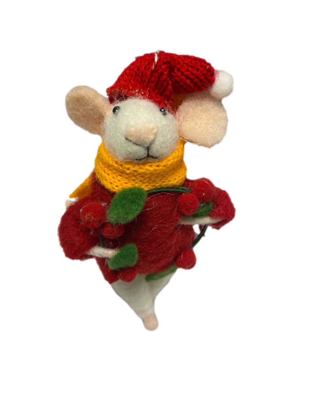 Felt Mouse & Wreath Christmas Decoration | Gifts Handpicked